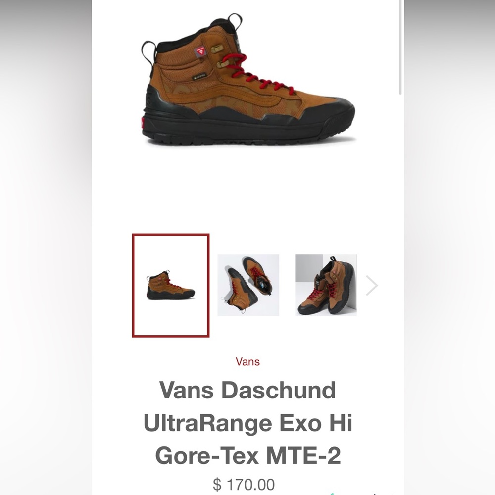 Vans UltraRange Exo Hi MTE Gore-Tex Dachshund Black BRAND NEW IN BOX